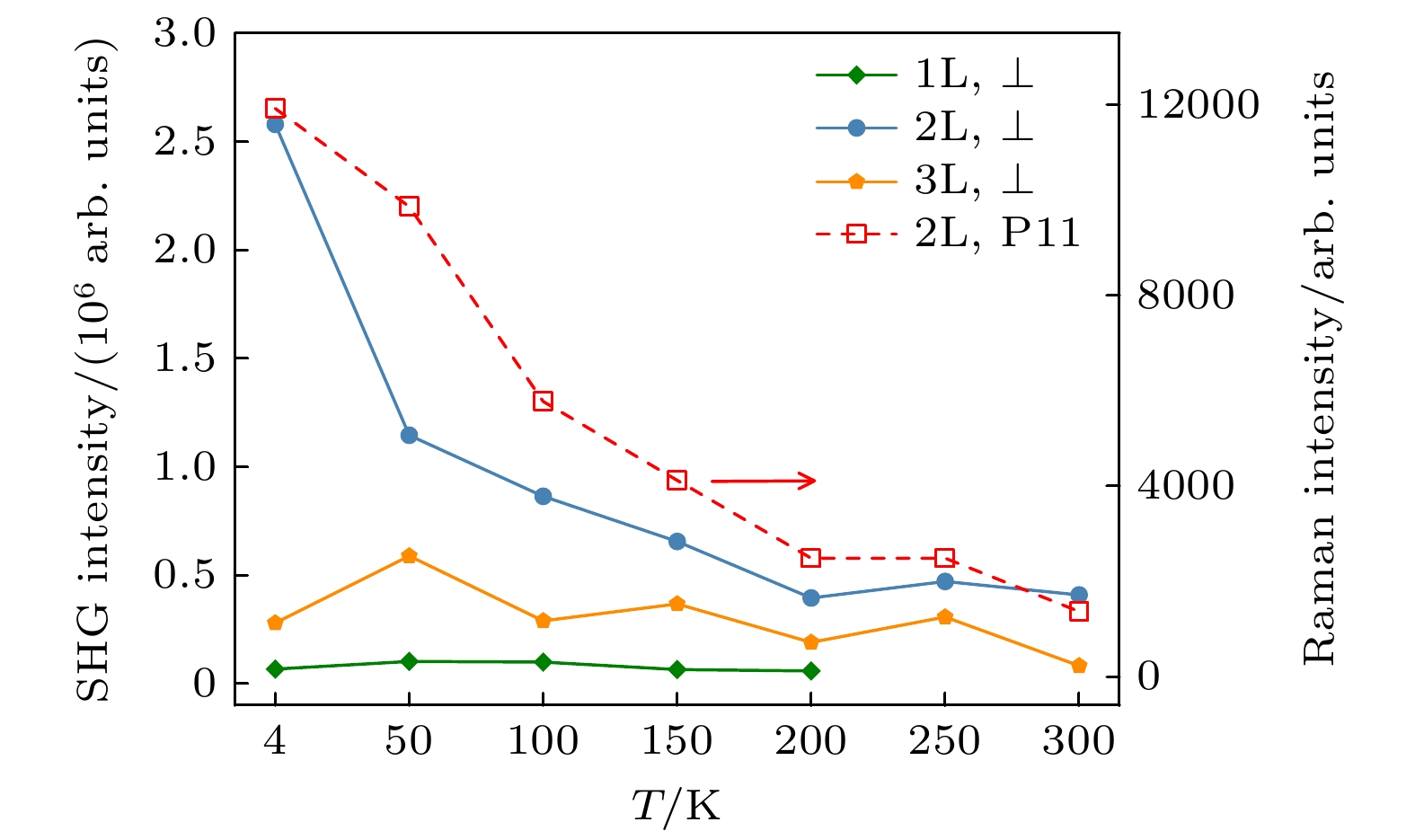 Optical study on crystal symmetry of two-dimensional WTe2