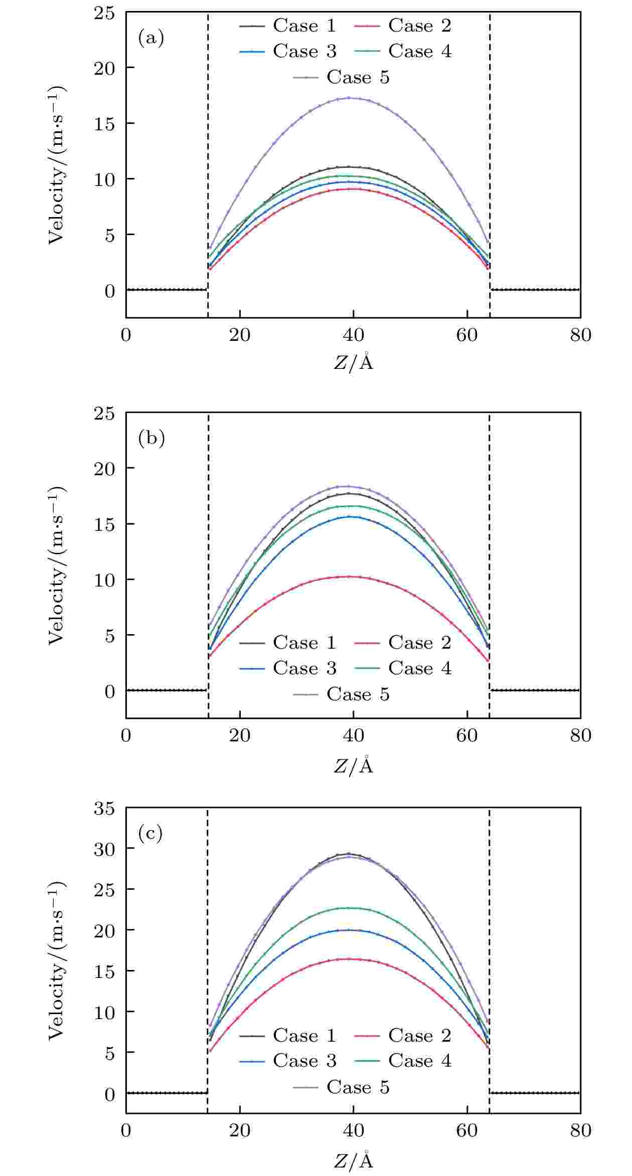 Molecular dynamics simulation of effect of non-condensable gases